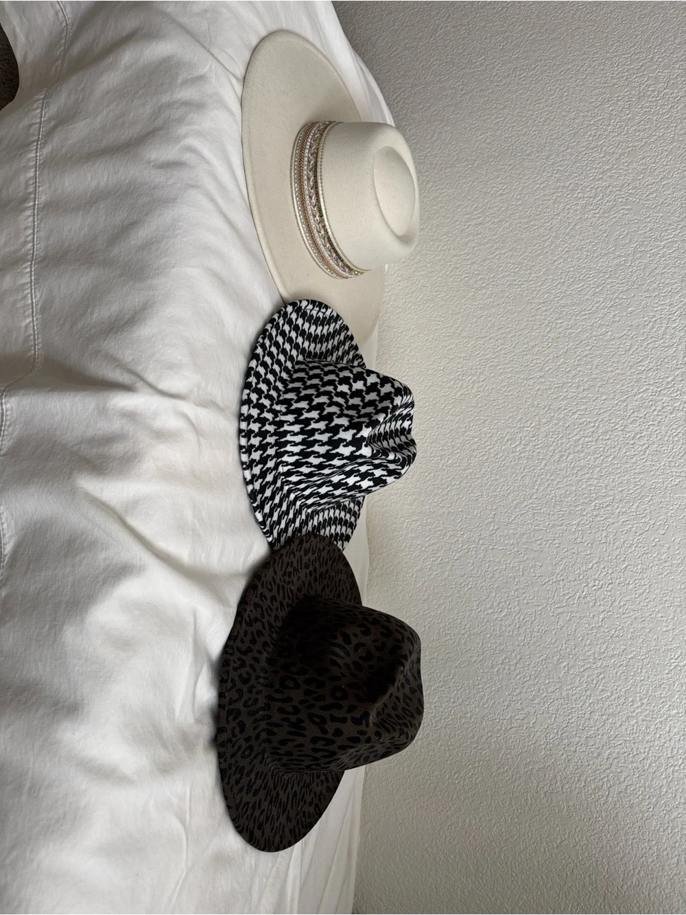 Hat Bundle - Women's Wide-Brim Fedora Hat - Cream, Black & Brown Options